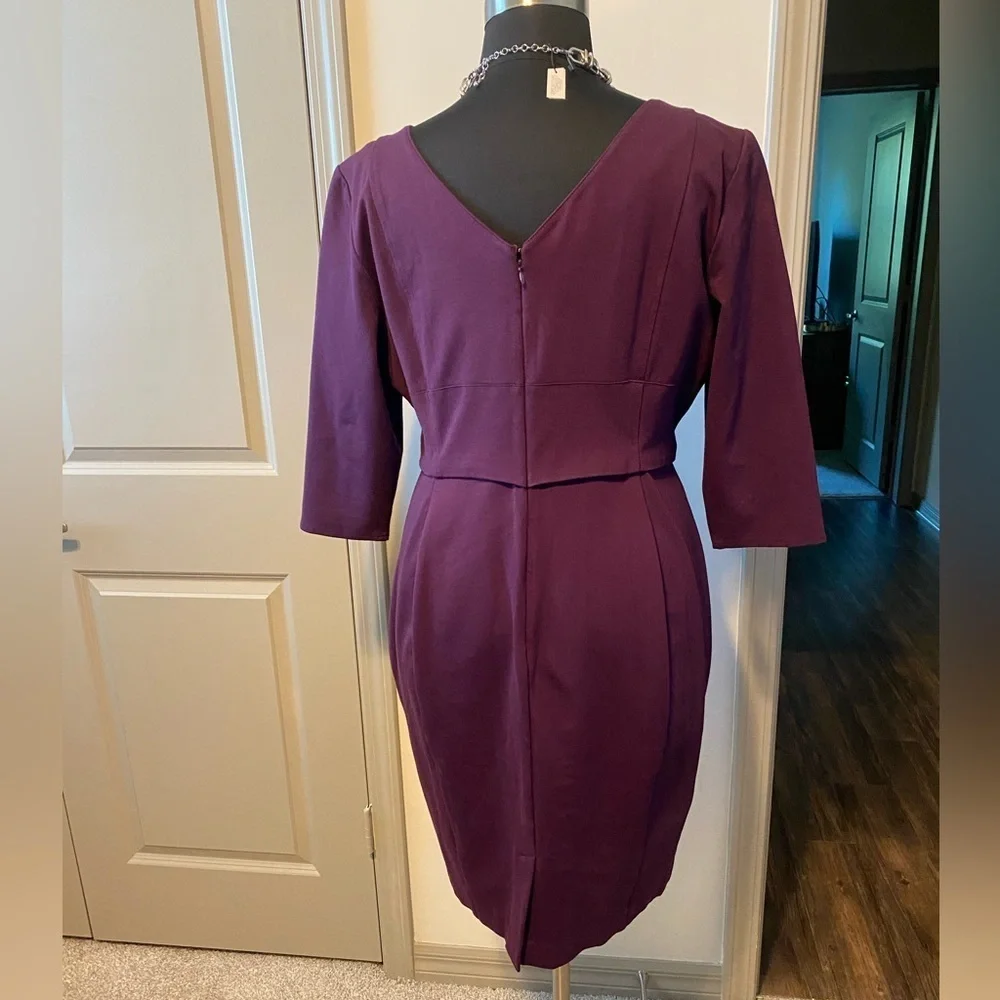 Purple dress with lace front